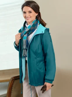 Jacken| Funktionsjacke mit Innentasche, knöpfbar petrol