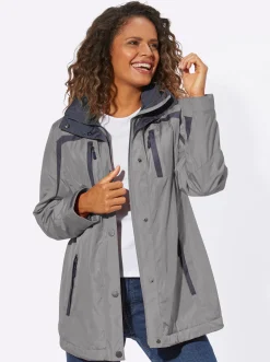 Jacken| Funktionsjacke wind- und wasserabweisend grau
