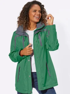 Jacken| Funktionsjacke wind- und wasserabweisend grün