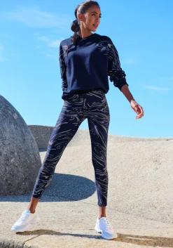 Hosen|LASCANA ACTIVE Funktionsleggings blau,silber
