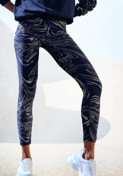Hosen|LASCANA ACTIVE Funktionsleggings blau,silber