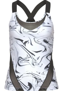 Shirts|LASCANA ACTIVE Funktionsshirt weiß-marmoriert-schwarz