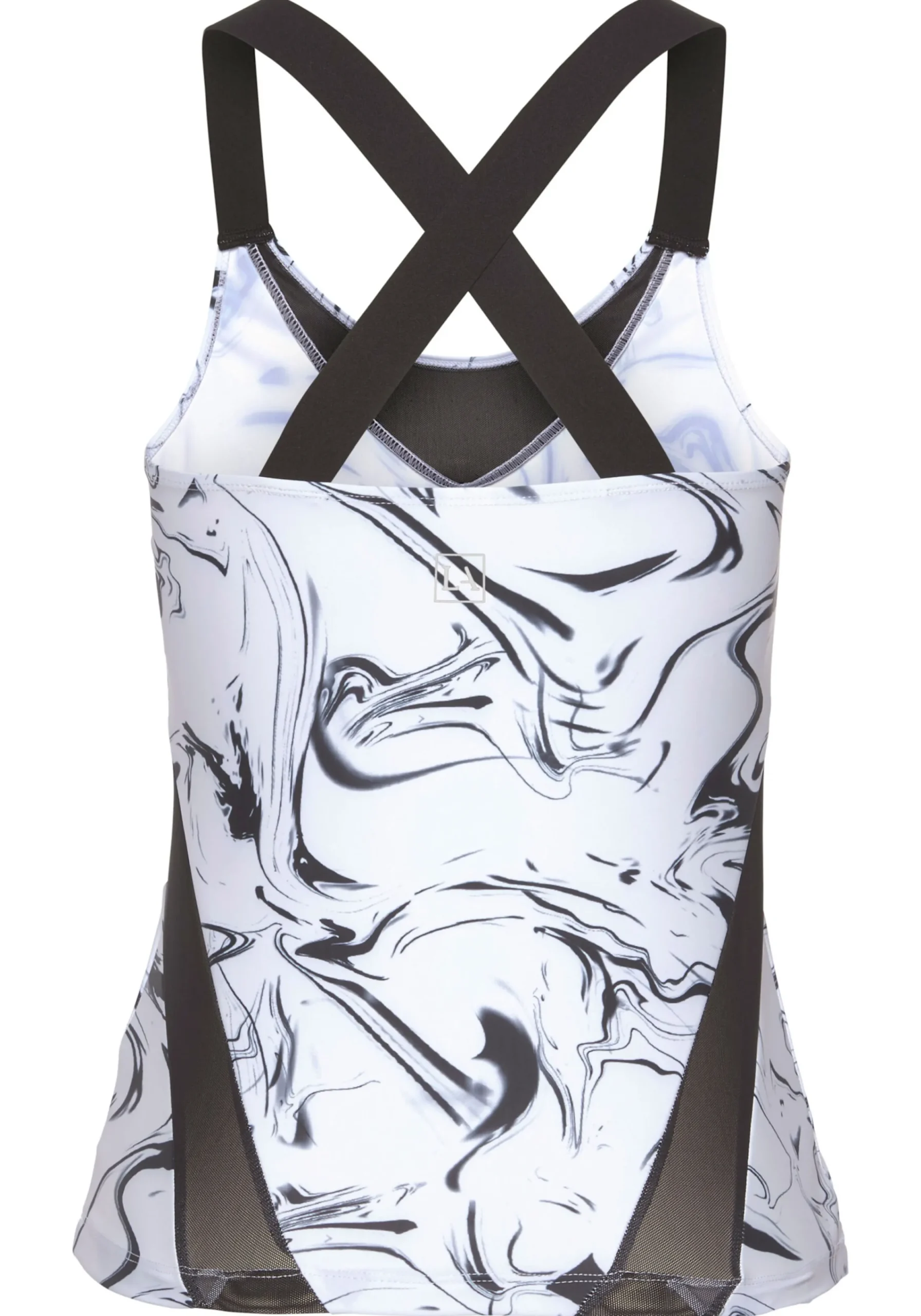 Shirts|LASCANA ACTIVE Funktionsshirt weiß-marmoriert-schwarz