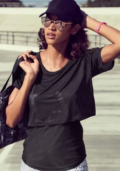 Homewear|Homewear|LASCANA ACTIVE Funktionsshirt schwarz