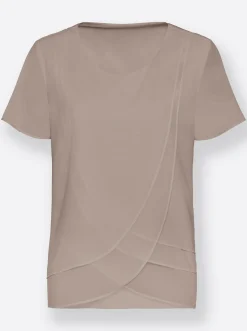 Blusen| Georgettebluse in Lagenverarbeitung sesam