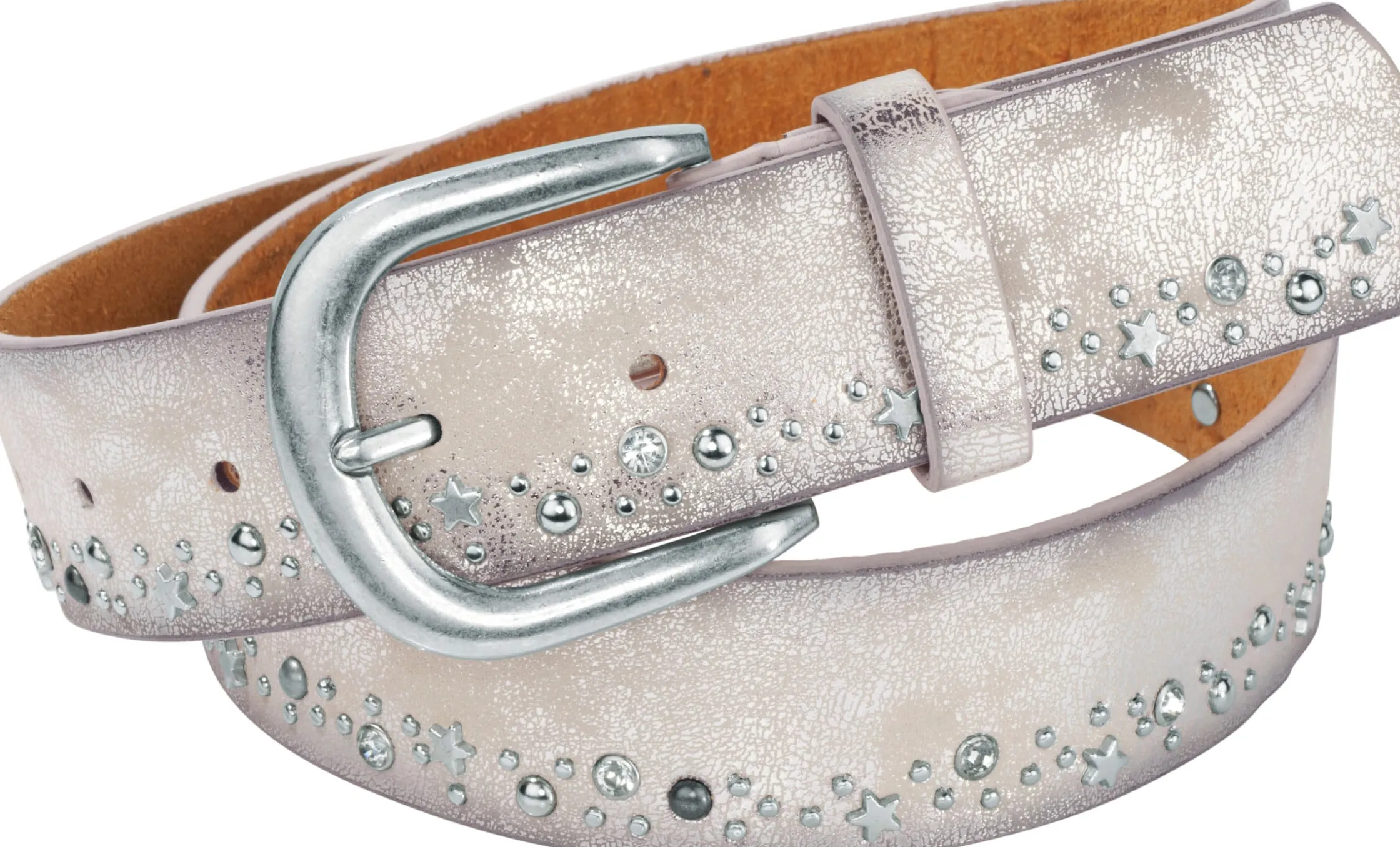 Gürtel|heine Gürtel silberfarben-metallic