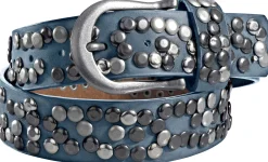 Gürtel|heine Gürtel blau-metallic