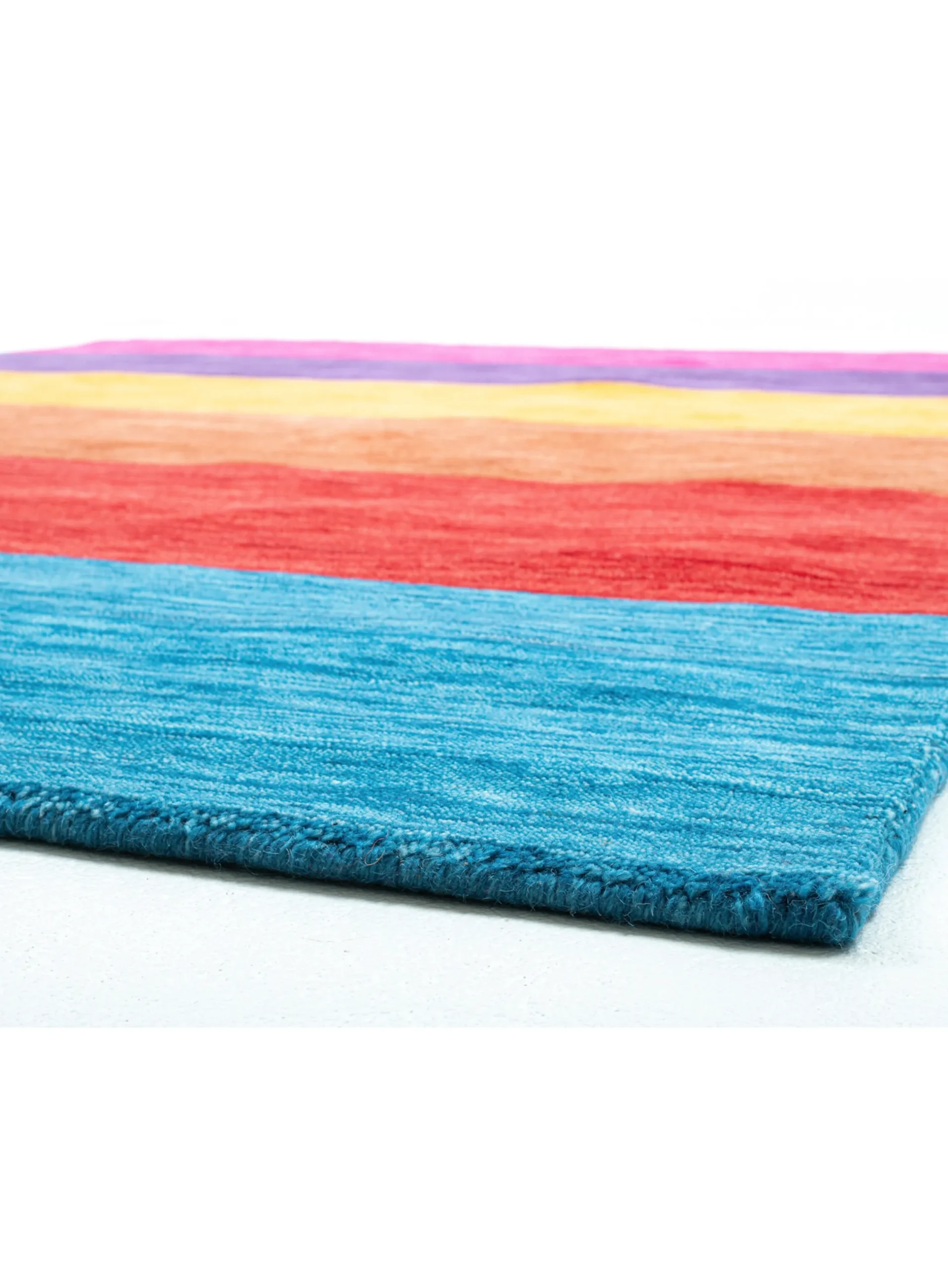 Teppiche|heine home Handwebteppich pink-blau-gestreift