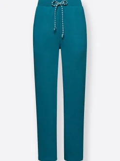Homewear|Homewear| Hausanzug petrol-gestreift