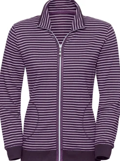 Homewear| Hausanzug pflaume-gestreift