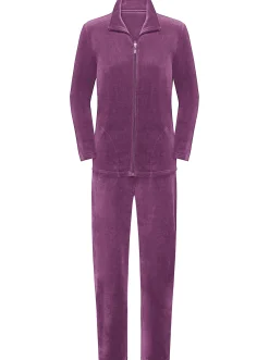 Homewear|Comtessa Hausanzug mit jeweils 2 Taschen beere