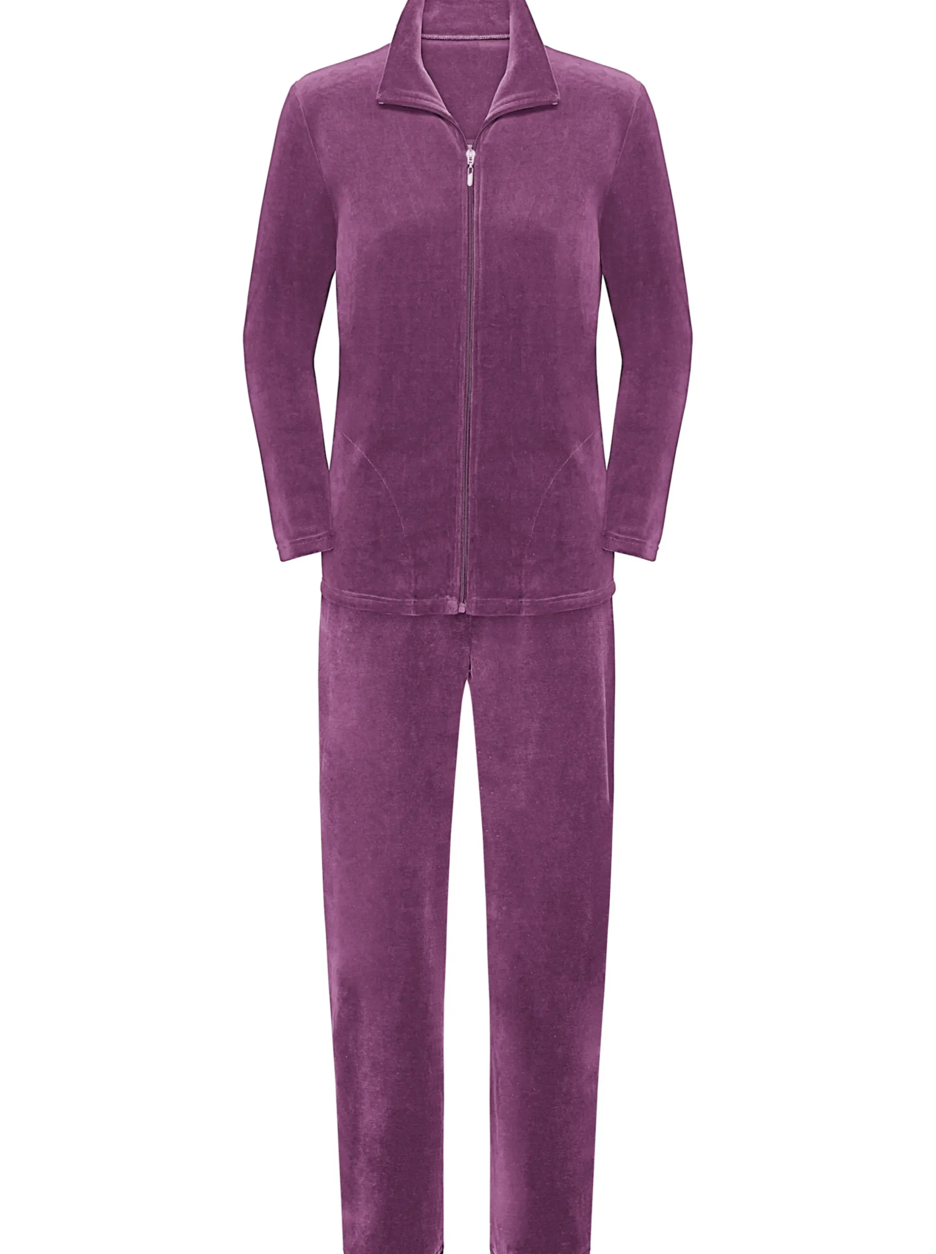 Homewear|Comtessa Hausanzug mit jeweils 2 Taschen beere