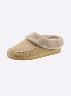 Hausschuhe|Waldläufer Hausschuh beige