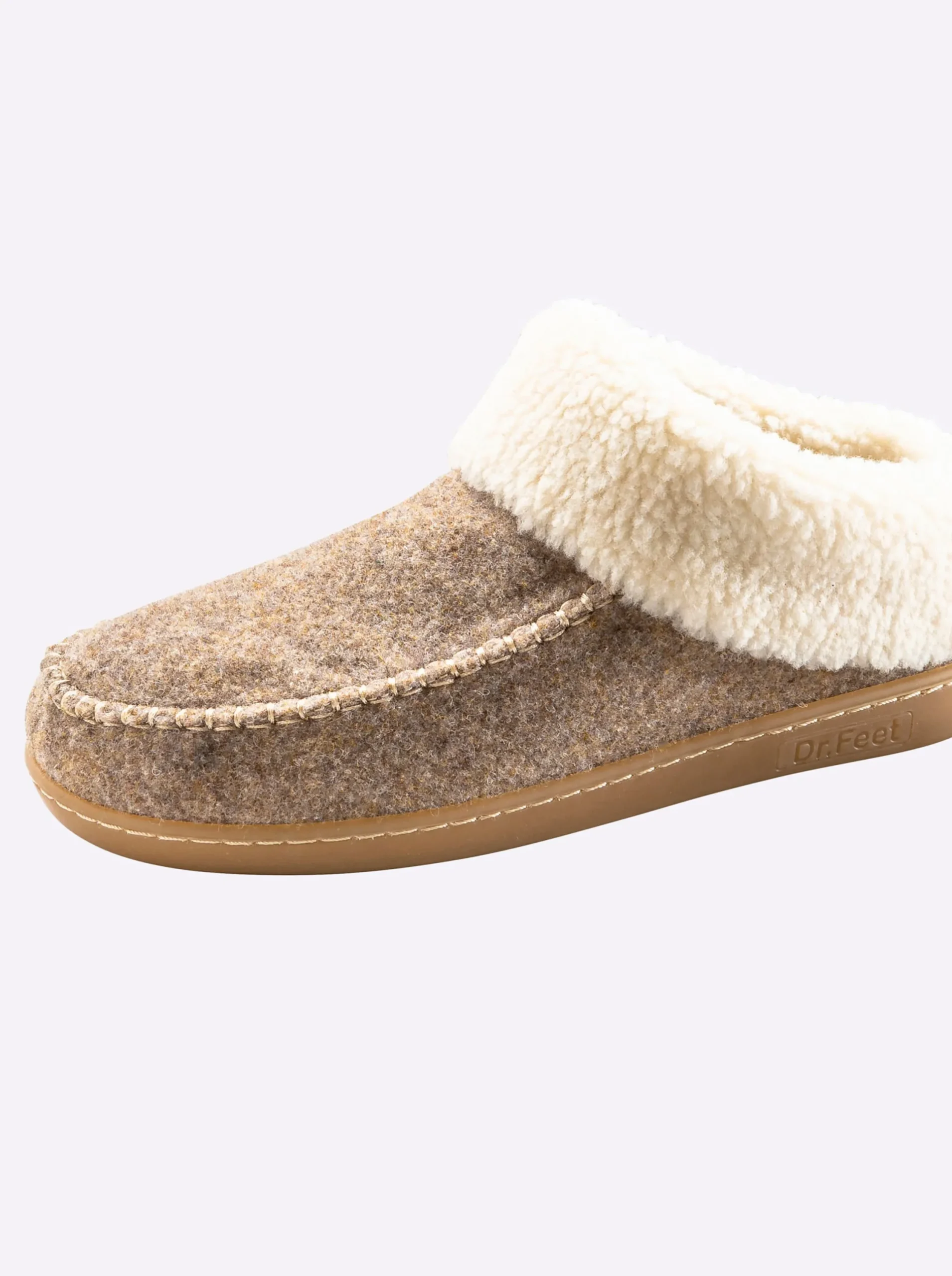 Hausschuhe|Mokassins & Slippers|Dr. Feet Hausschuh natur