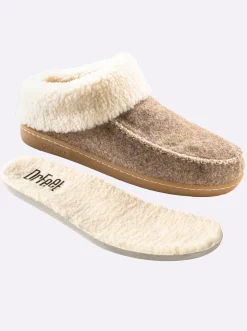 Hausschuhe|Mokassins & Slippers|Dr. Feet Hausschuh natur