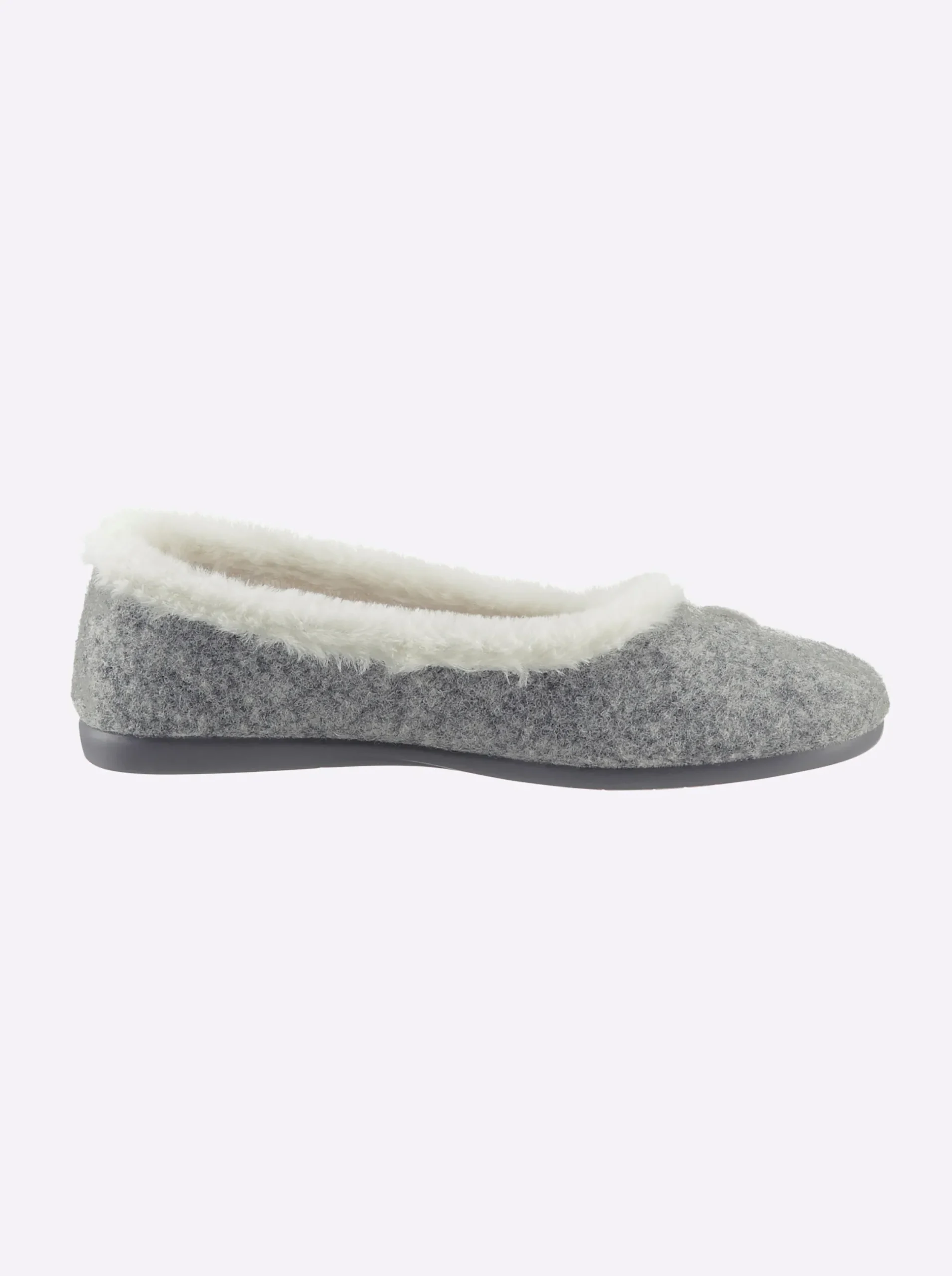 Hausschuhe|Ballerinas| Hausschuh grau