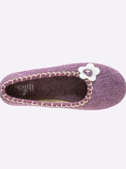 Hausschuhe|Ballerinas|Thies Hausschuh flieder