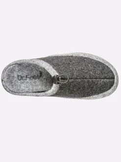 Hausschuhe|Dr. Feet Hausschuh anthrazit