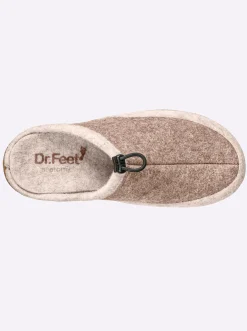Hausschuhe|Dr. Feet Hausschuh beige