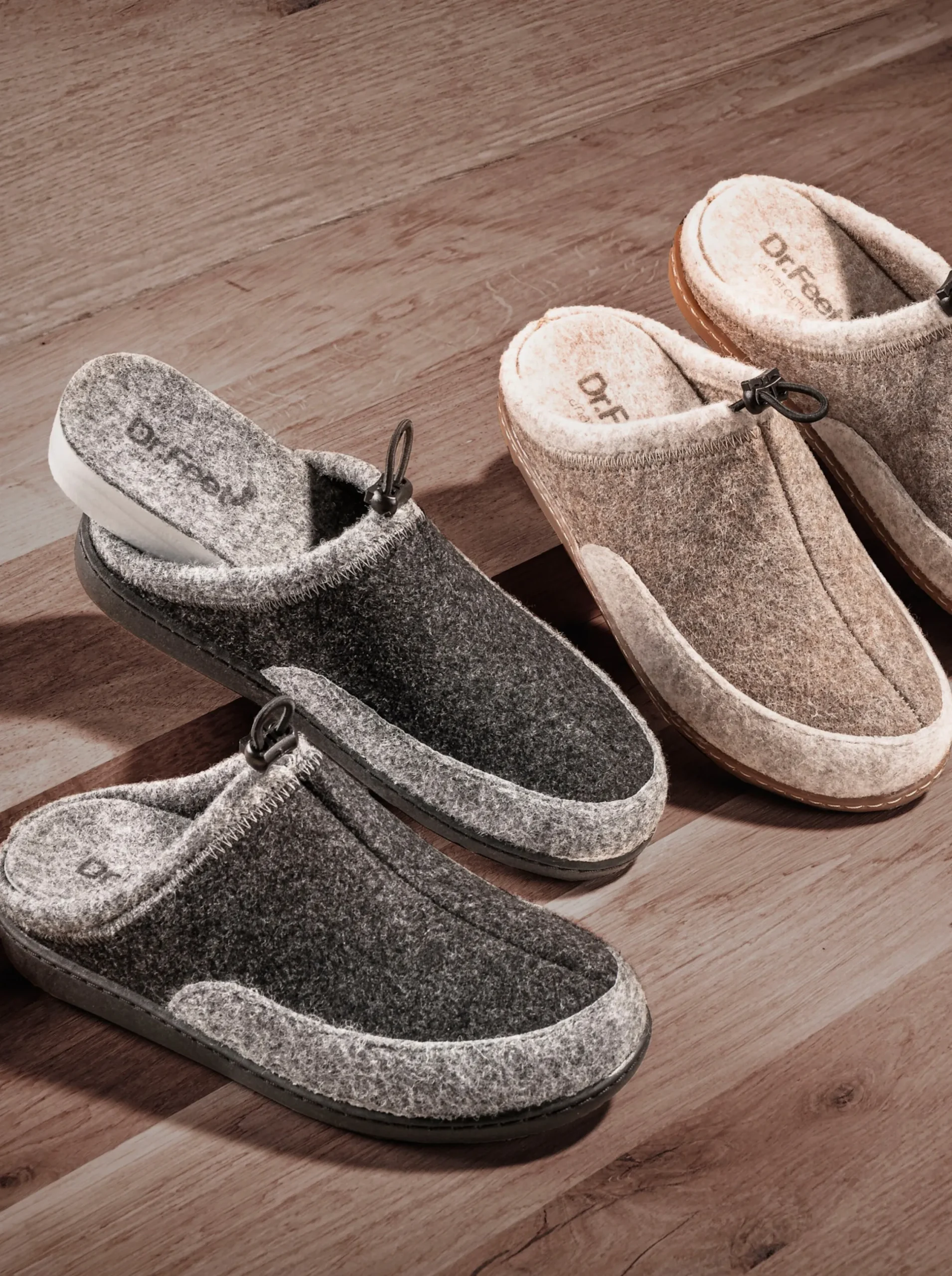 Hausschuhe|Dr. Feet Hausschuh beige