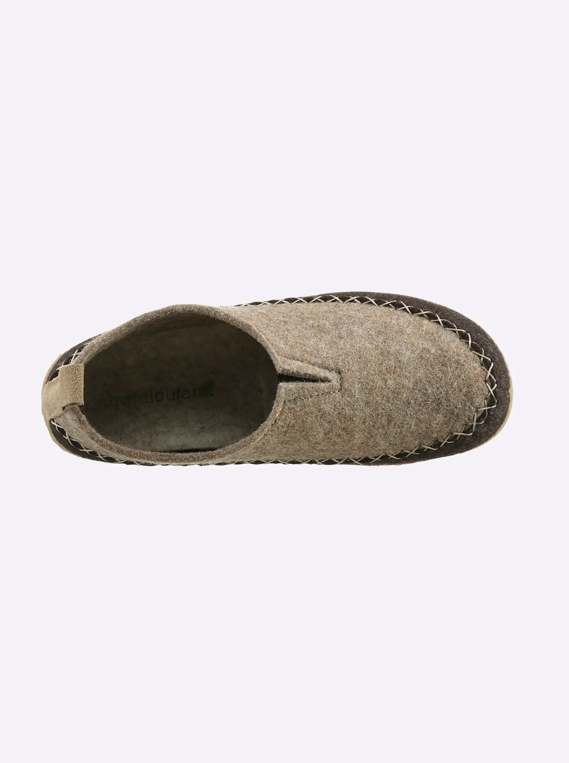 Hausschuhe|Waldläufer Hausschuh beige-braun