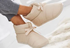 Hausschuhe|Vivance Hausschuh beige