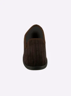Hausschuhe| Hausschuh in Cord-Qualität braun