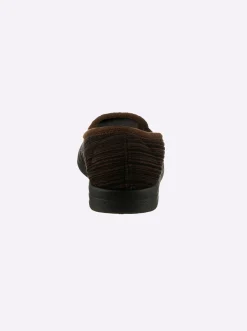 Hausschuhe| Hausschuh in Cord-Qualität braun