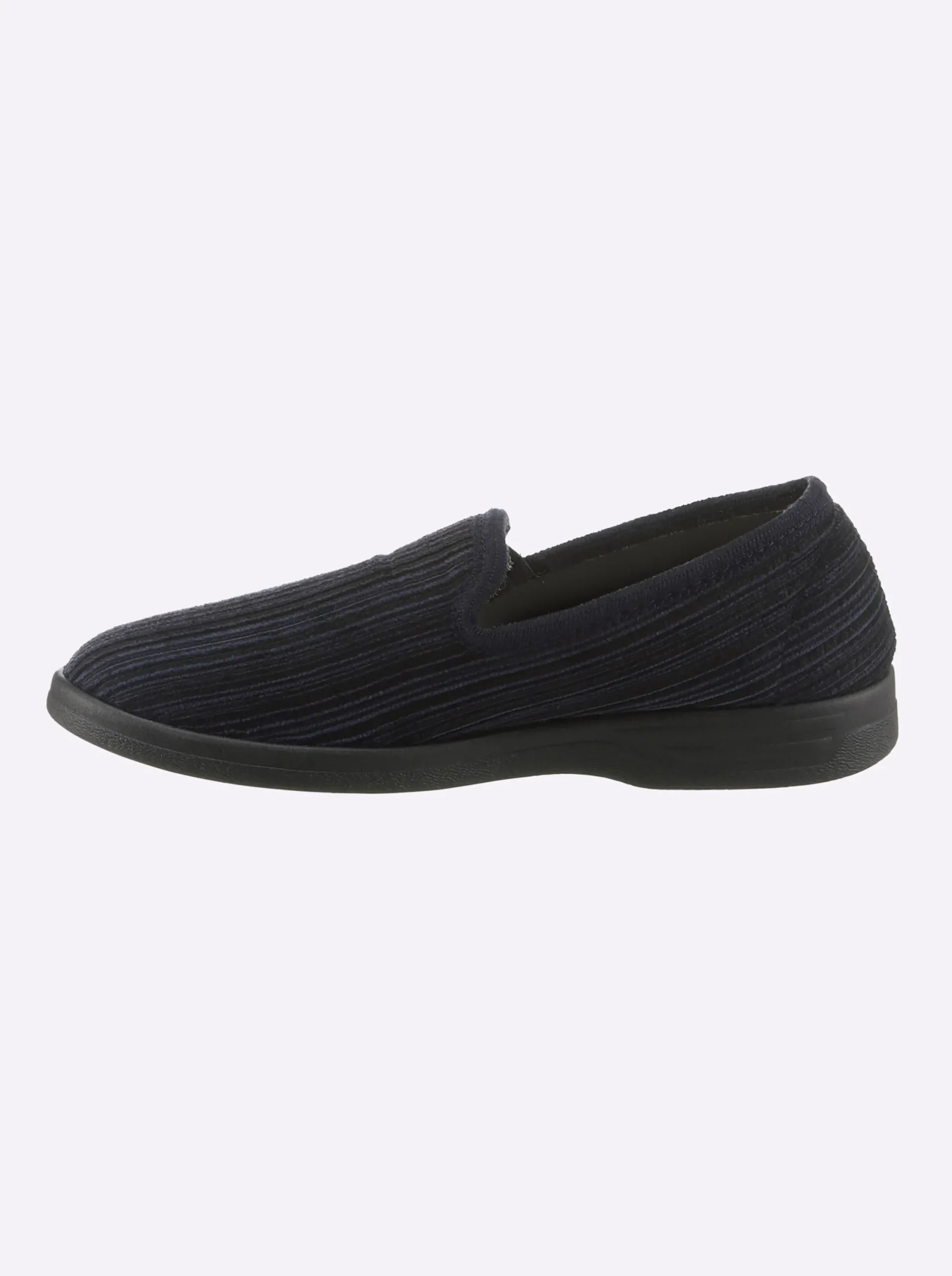 Hausschuhe| Hausschuh in Cord-Qualität marine