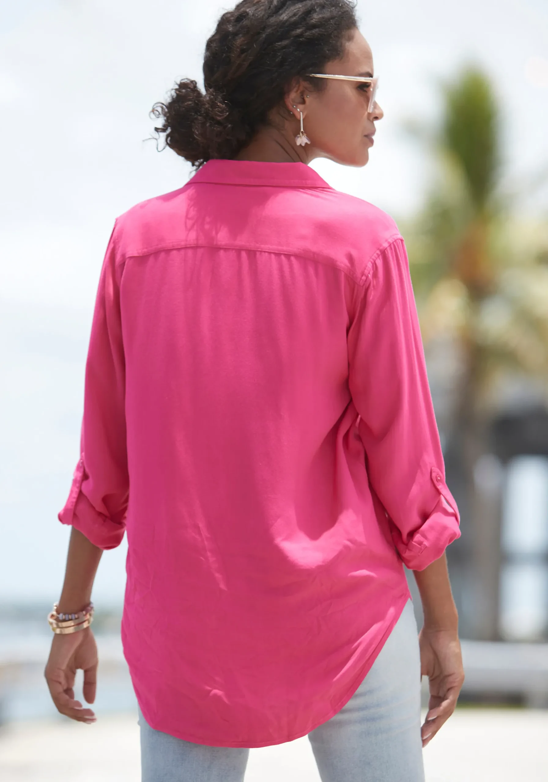Strandmode|Vivance Hemdbluse pink