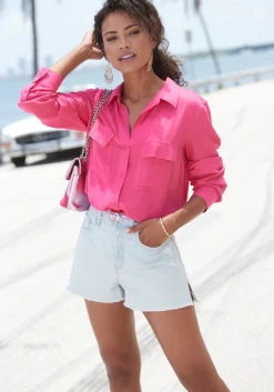 Strandmode|Vivance Hemdbluse pink
