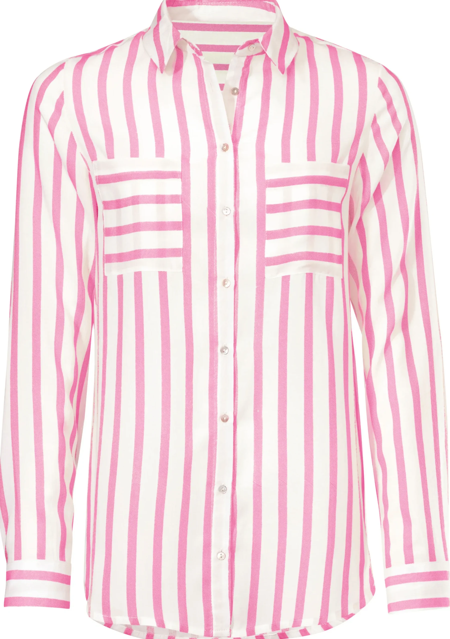 Basics|heine Hemdbluse pink-ecru