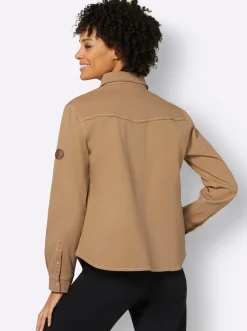 Blusen| Hemdbluse camel