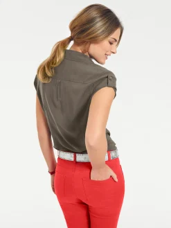 Strandmode|heine Hemdbluse oliv