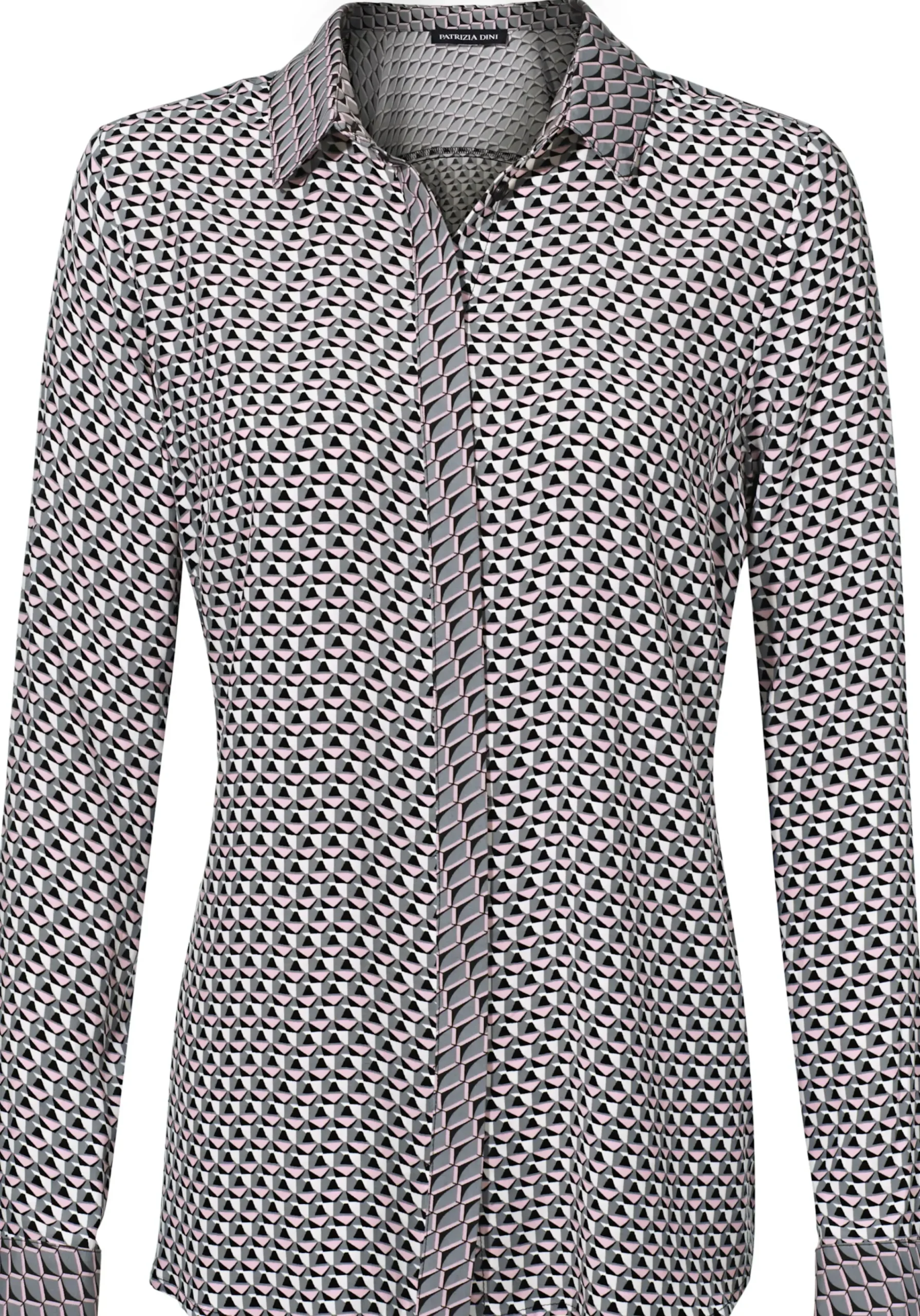 Blusen|heine Hemdbluse grau-rosé