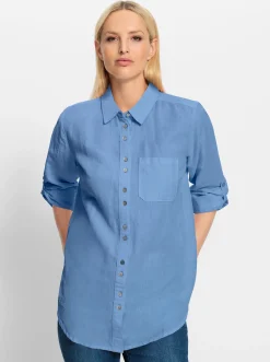 Blusen|heine Hemdbluse himmelblau