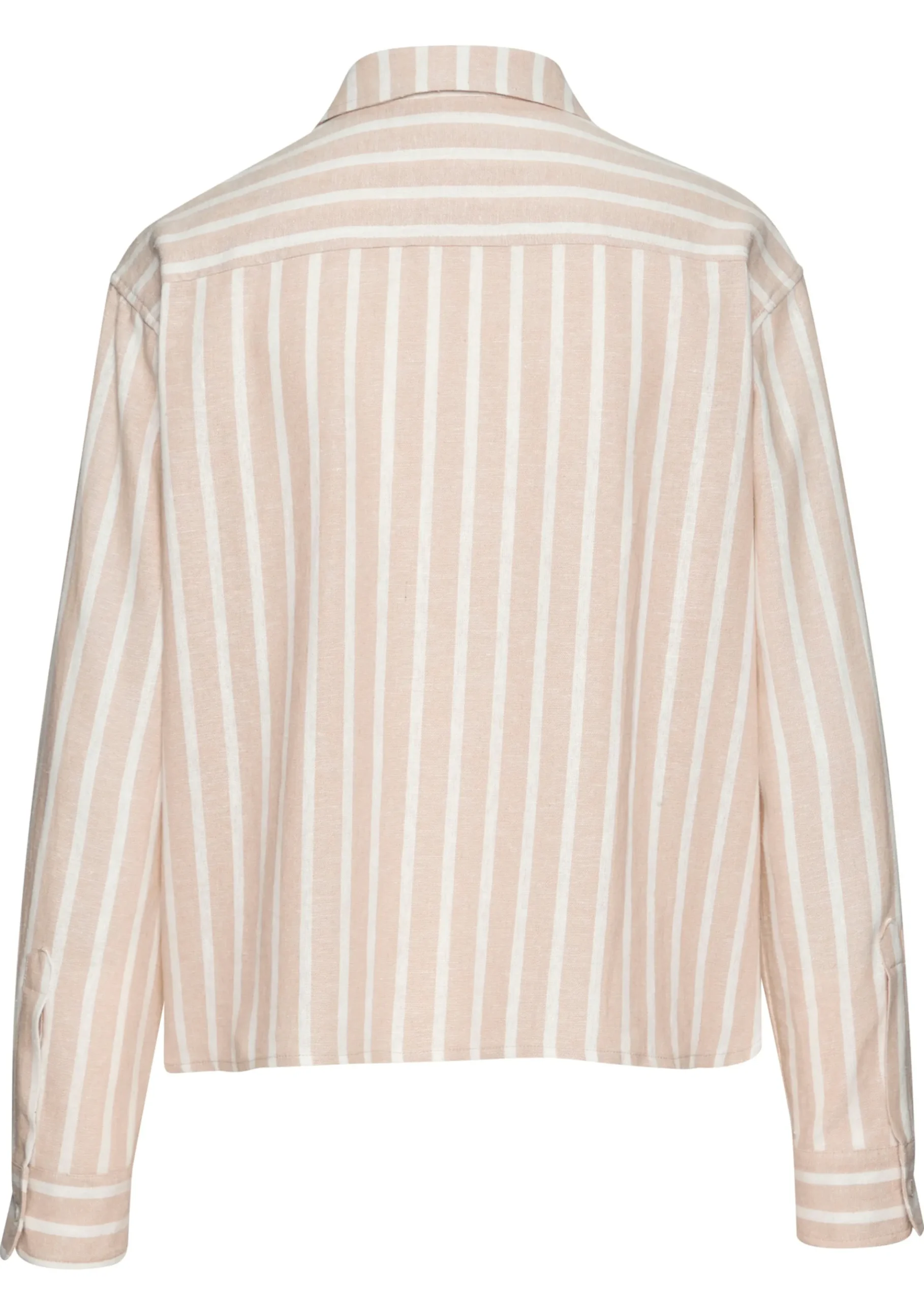 Strandmode|Blusen|Buffalo Hemdbluse sand-weißgestreift