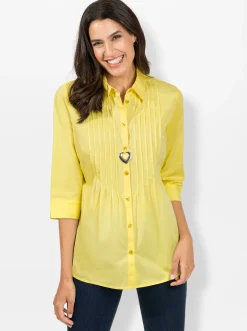 Blusen| Hemdbluse zitrone