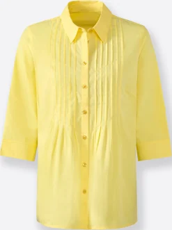 Blusen| Hemdbluse zitrone