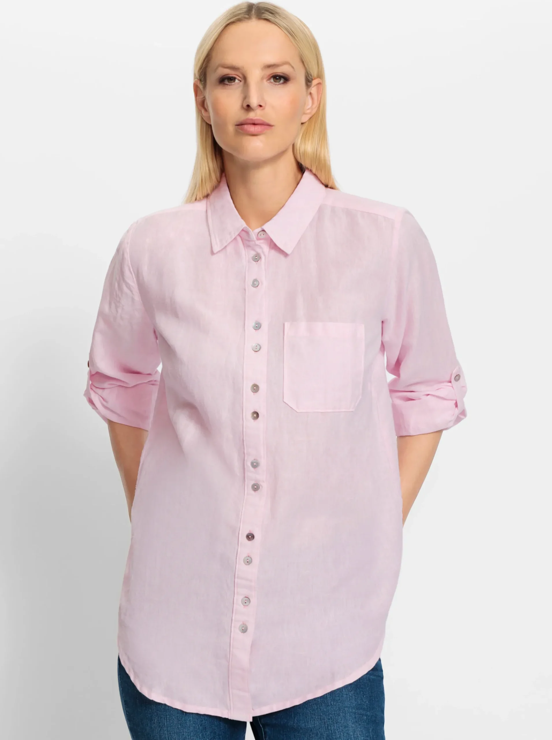 Blusen|heine Hemdbluse hellrosé