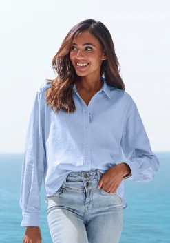 Blusen|Buffalo Hemdbluse blau