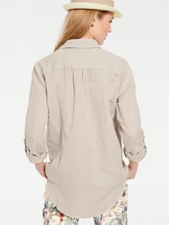 Strandmode|Basics|heine Hemdbluse sand
