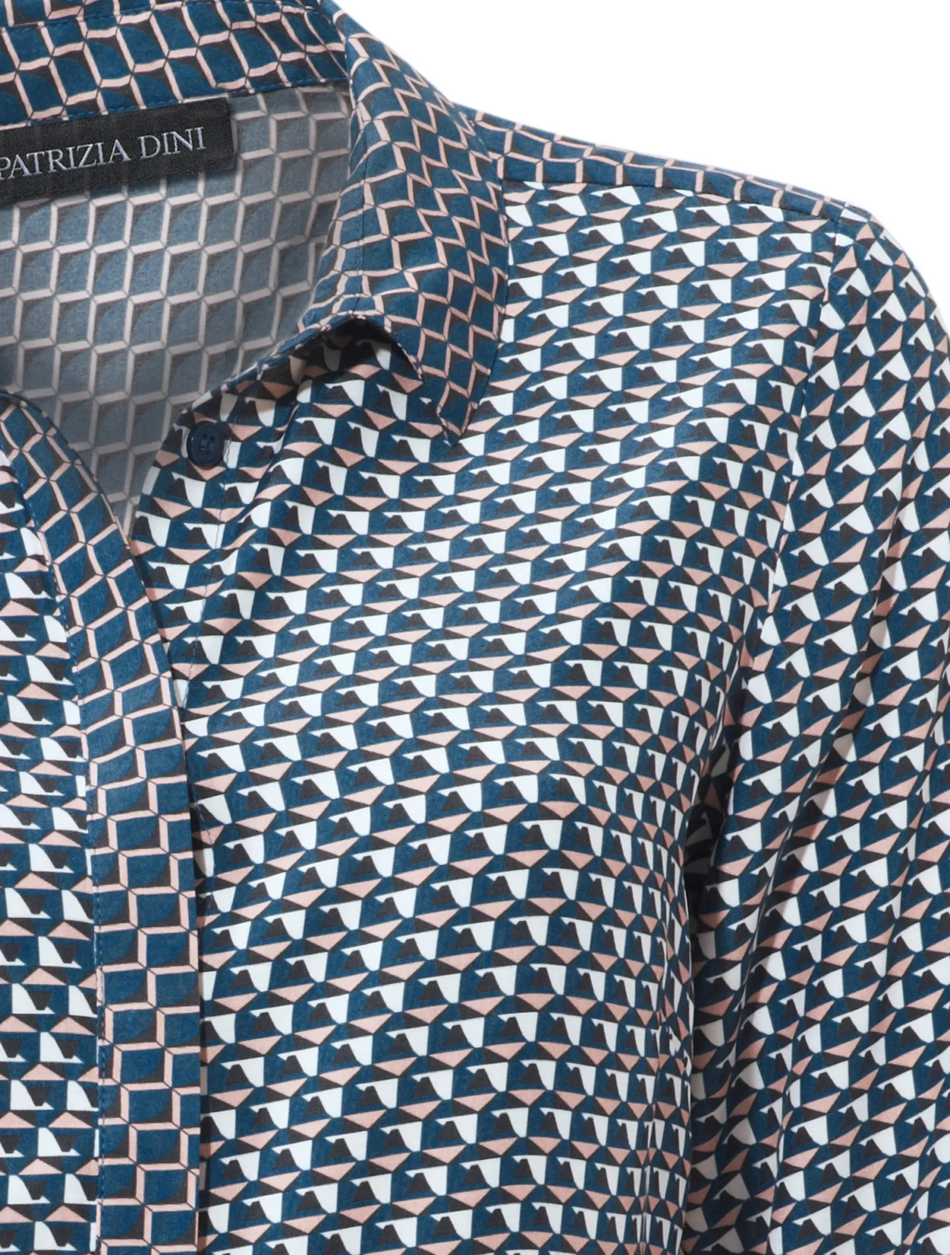Blusen|heine Hemdbluse blau-rosé