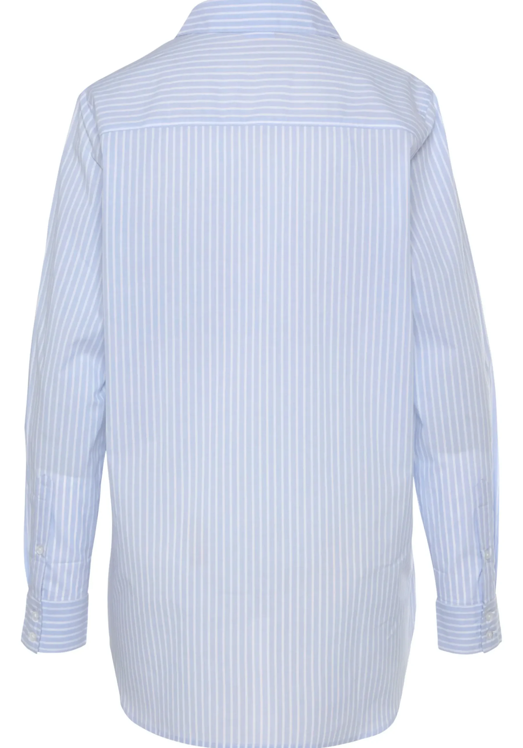 Strandmode|Buffalo Hemdbluse hellblau-weiß-gestreift