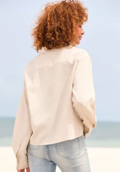 Strandmode|Blusen|Buffalo Hemdbluse sand