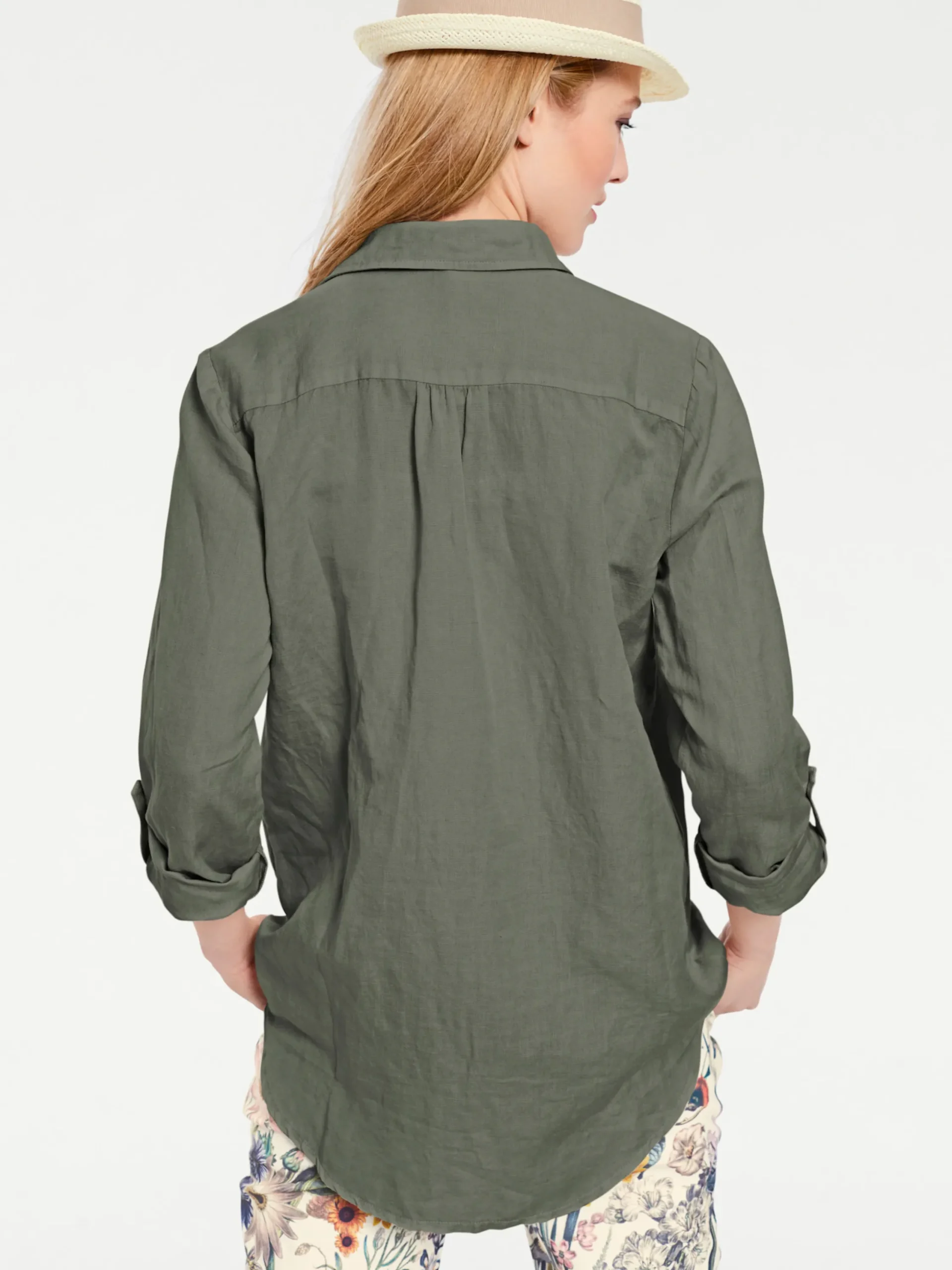 Basics|heine Hemdbluse khaki