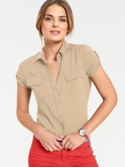 Basics|heine Hemdbluse sand