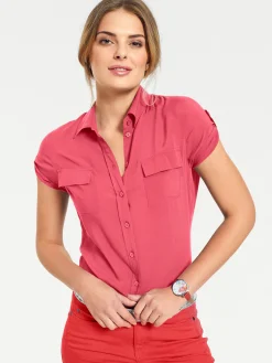 Strandmode|Basics|heine Hemdbluse koralle