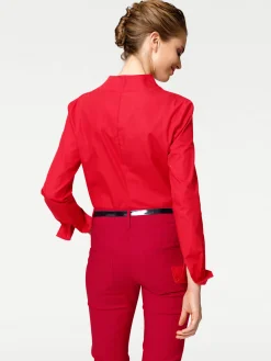 Blusen|heine Hemdbluse mit Stehkragen rot