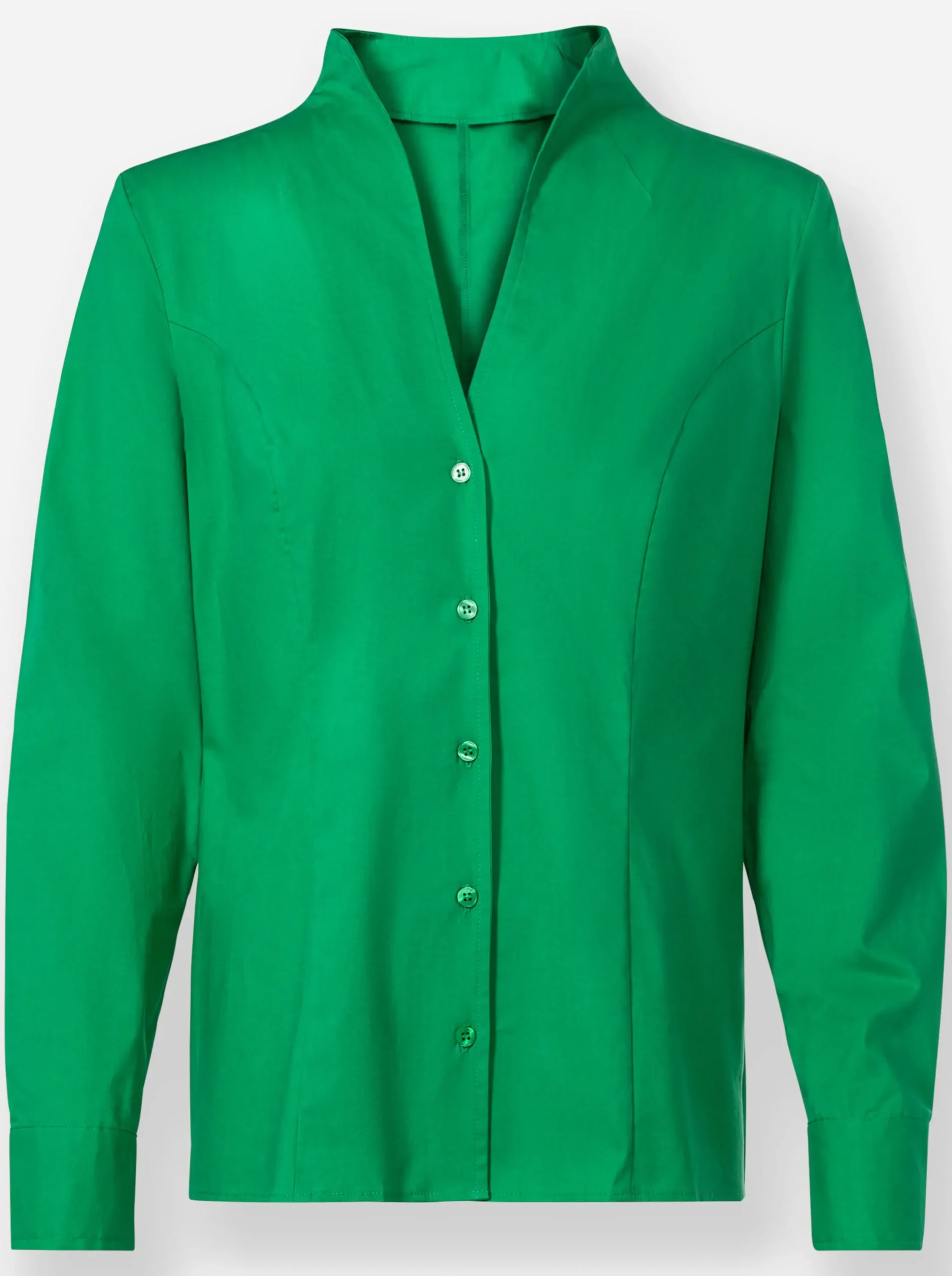Blusen|heine Hemdbluse mit Stehkragen grasgrün